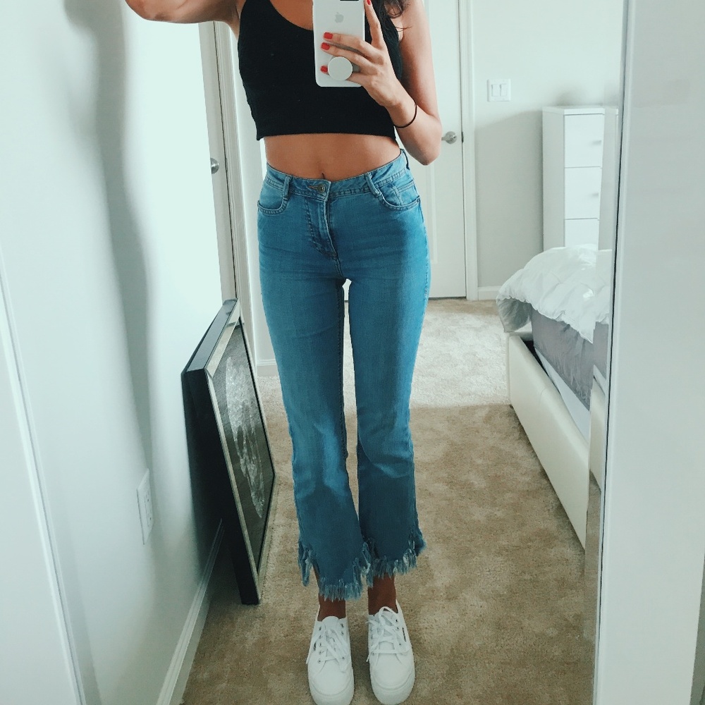 Zara Fringe Jeans